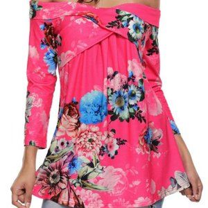 Floral Shoulder Showing Top